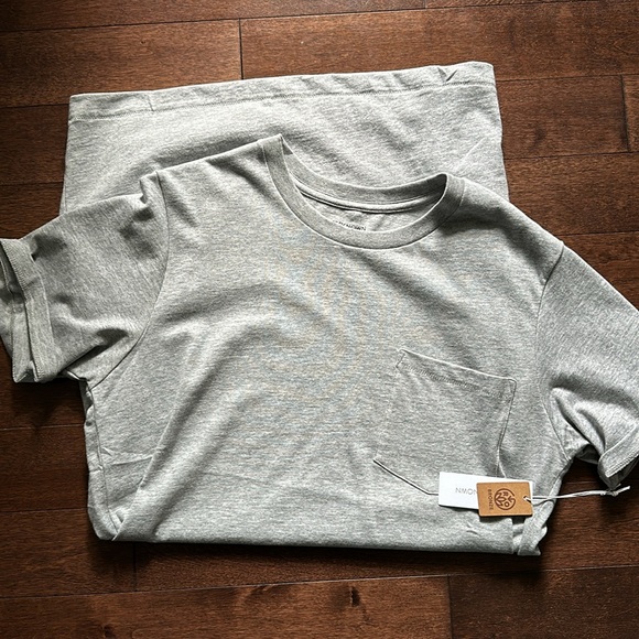 Outerknown Groovy Tee Organic Cotton Dress w/ Pockets Heather Grey Small NWT - Picture 7 of 10